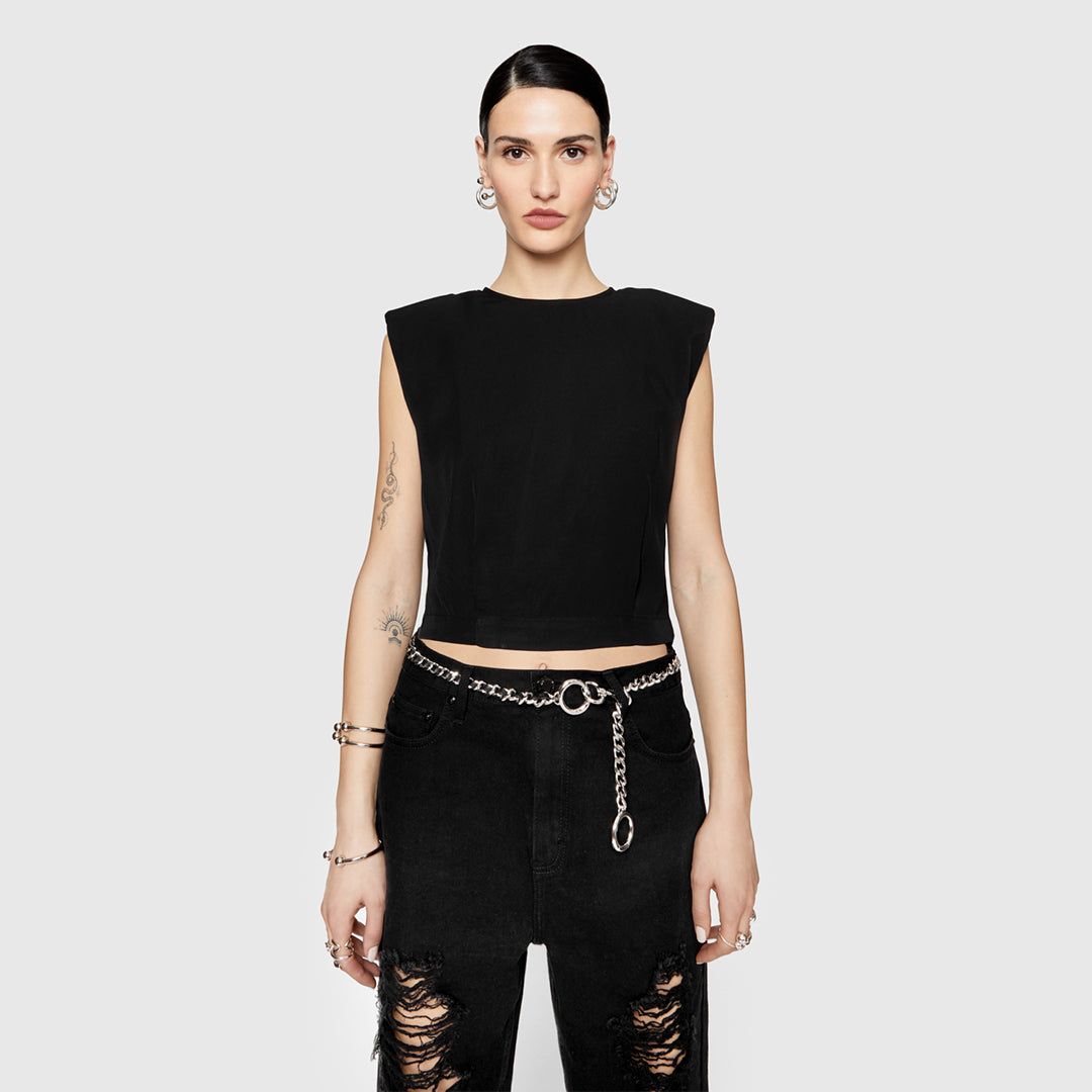 Pippa Boxy Crop Top sold by Rebecca Minkoff product image thumbnail 4