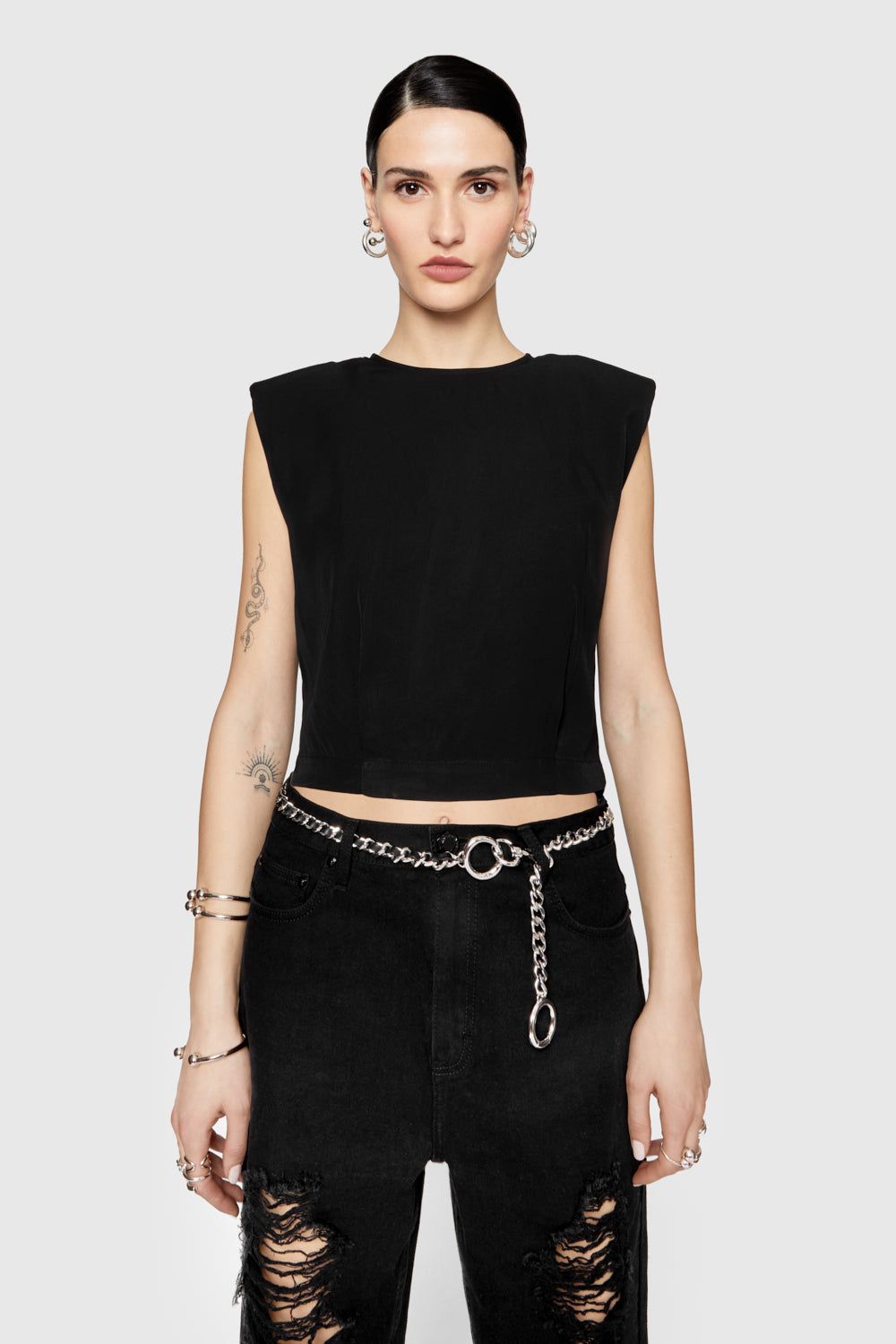 Pippa Boxy Crop Top sold by Rebecca Minkoff