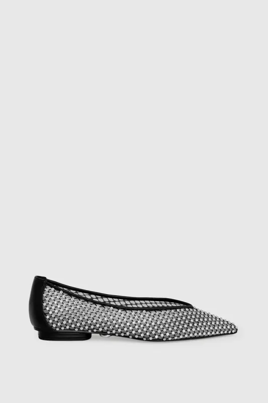 Crystal Ballet Flat sold by Rebecca Minkoff