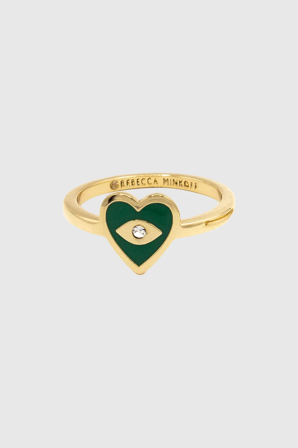 Enamel Evil Eye Heart Ring sold by Rebecca Minkoff