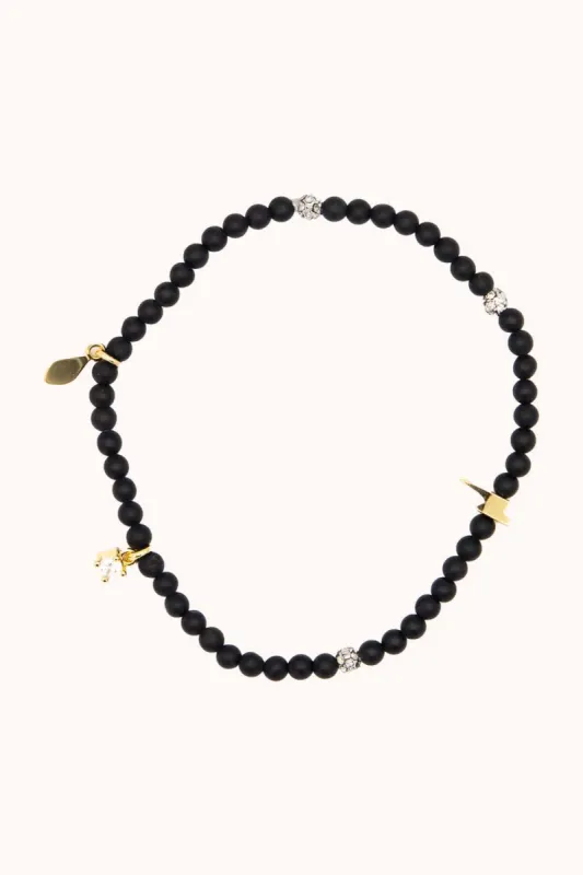 Beaded Stretch Bracelet With Lightning Bolt sold by Rebecca Minkoff