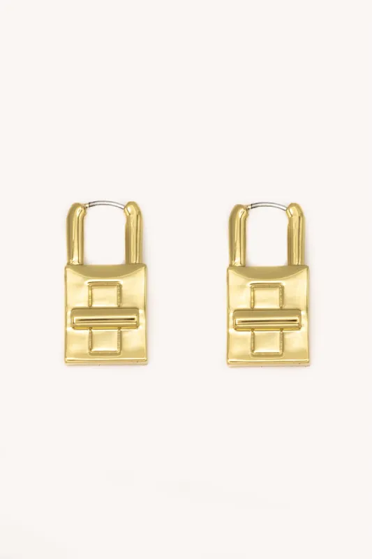 RM Padlock Earrings sold by Rebecca Minkoff