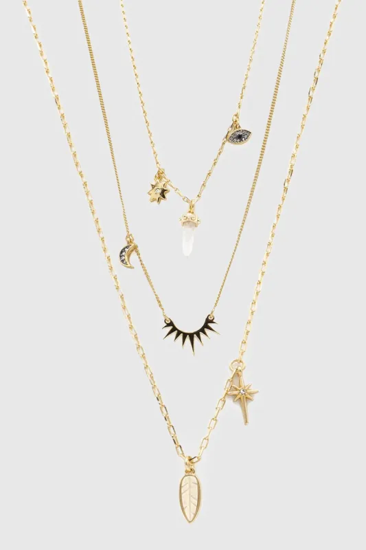 Layered Charm Necklace Set Of 3 sold by Rebecca Minkoff