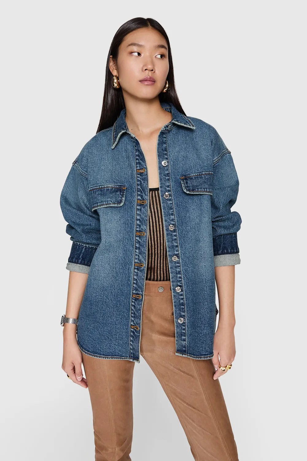 Jamie Denim Button Down sold by Rebecca Minkoff