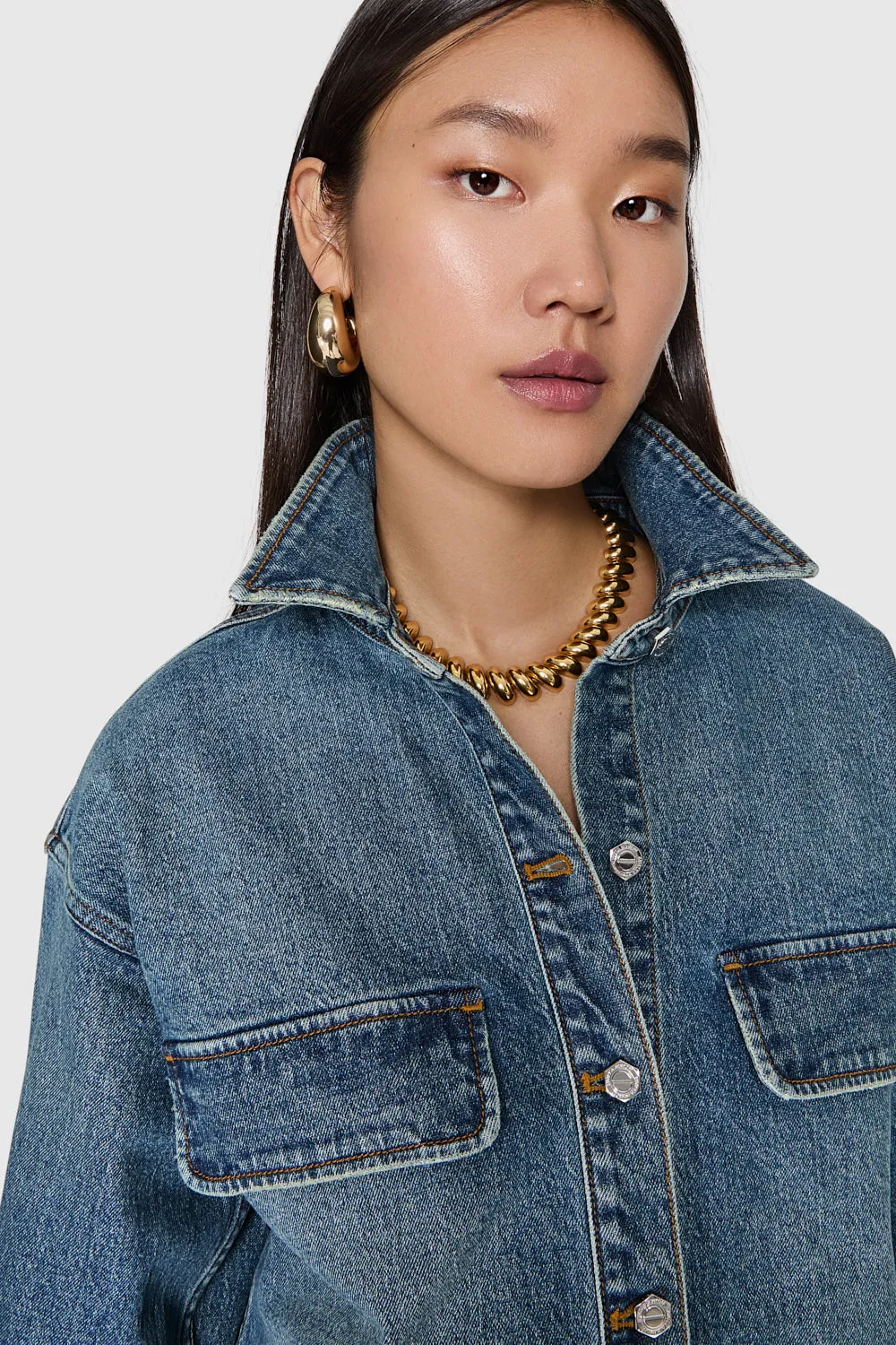 Jamie Denim Button Down sold by Rebecca Minkoff product image thumbnail 2