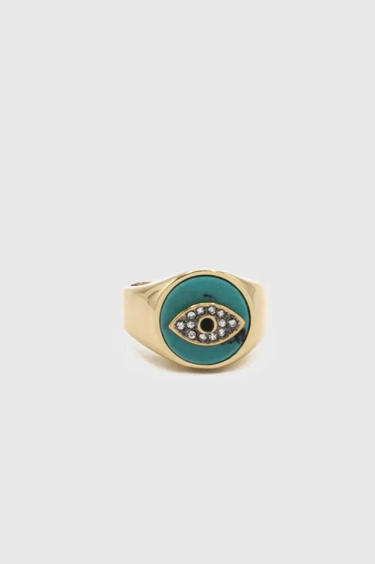 Semi Charm Signet Ring sold by Rebecca Minkoff