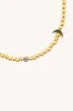 Metal Bead Stretch Bracelet With Crescent Moon sold by Rebecca Minkoff