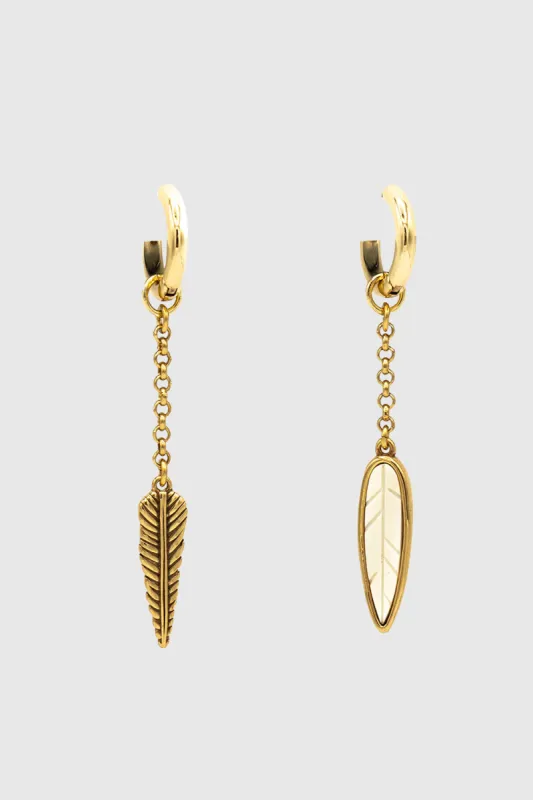 Feather Hoop Earrings sold by Rebecca Minkoff
