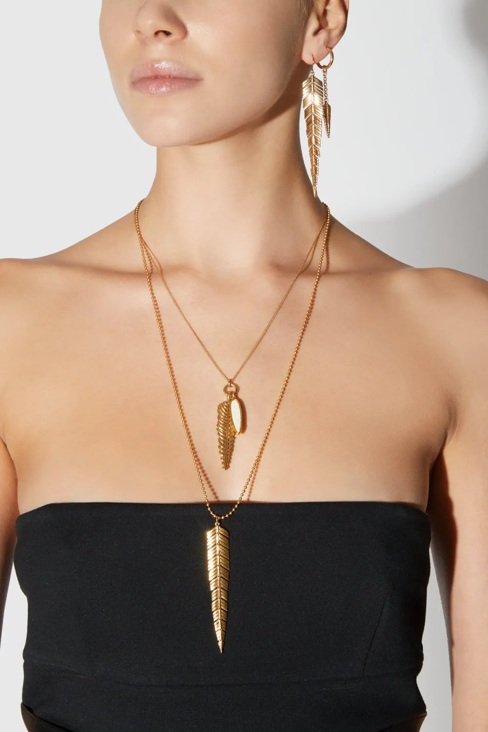 Feather Hoop Earrings sold by Rebecca Minkoff product image thumbnail 2