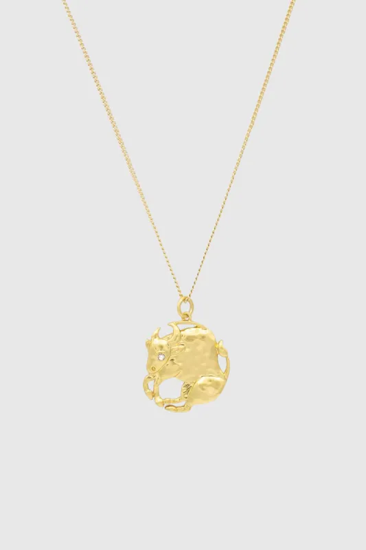 Taurus Zodiac Medallion Necklace sold by Rebecca Minkoff