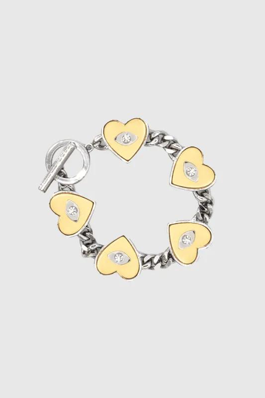 Evil Eye Heart Bracelet sold by Rebecca Minkoff