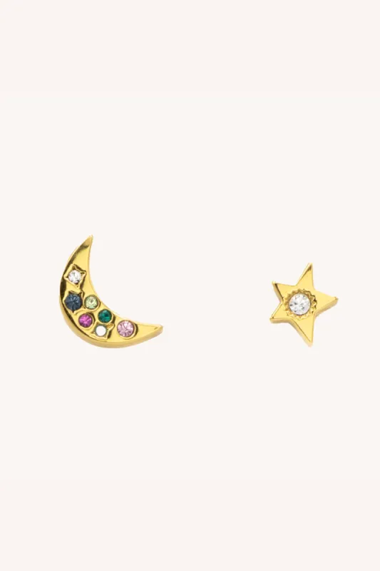 Mismatch Star & Moon Stud Earring sold by Rebecca Minkoff
