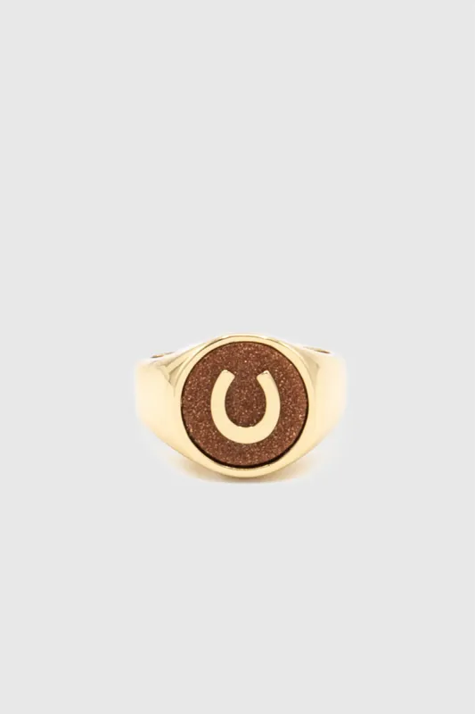 Semi Charm Signet Ring made by Rebecca Minkoff
