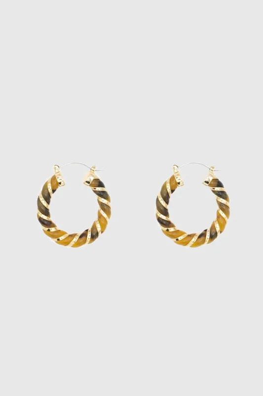 Resin Rope Hoop Earring sold by Rebecca Minkoff