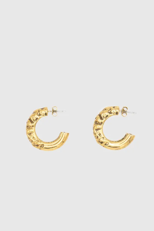 Dual Texture Hoop Earring sold by Rebecca Minkoff