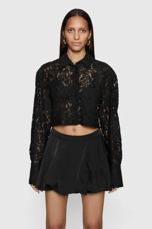 Elizabeth Crop Lace Top sold by Rebecca Minkoff