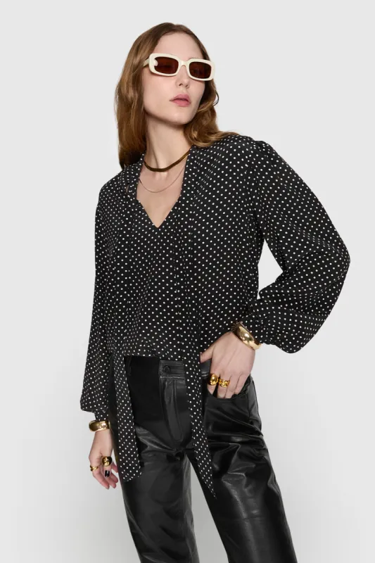 Bailey Tie Neck Blouse sold by Rebecca Minkoff