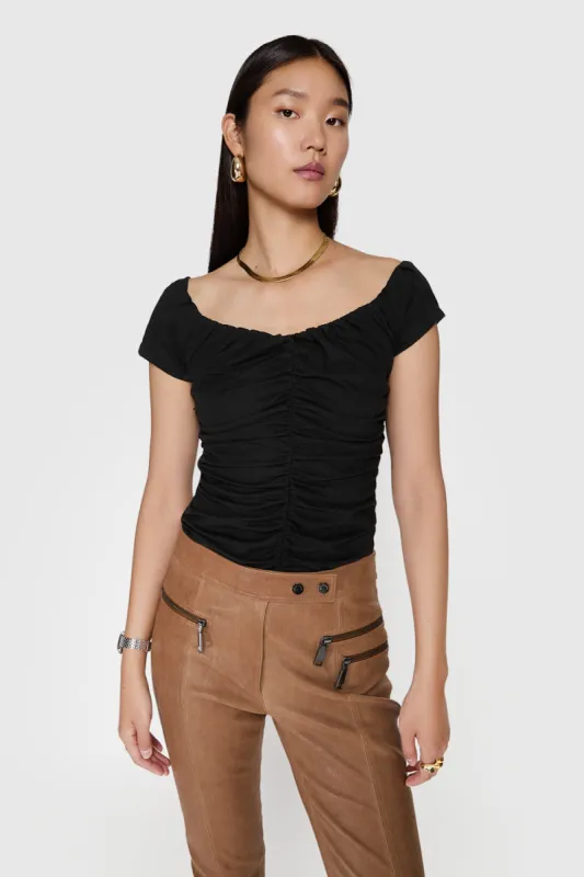 Devin Off Shoulder Top sold by Rebecca Minkoff