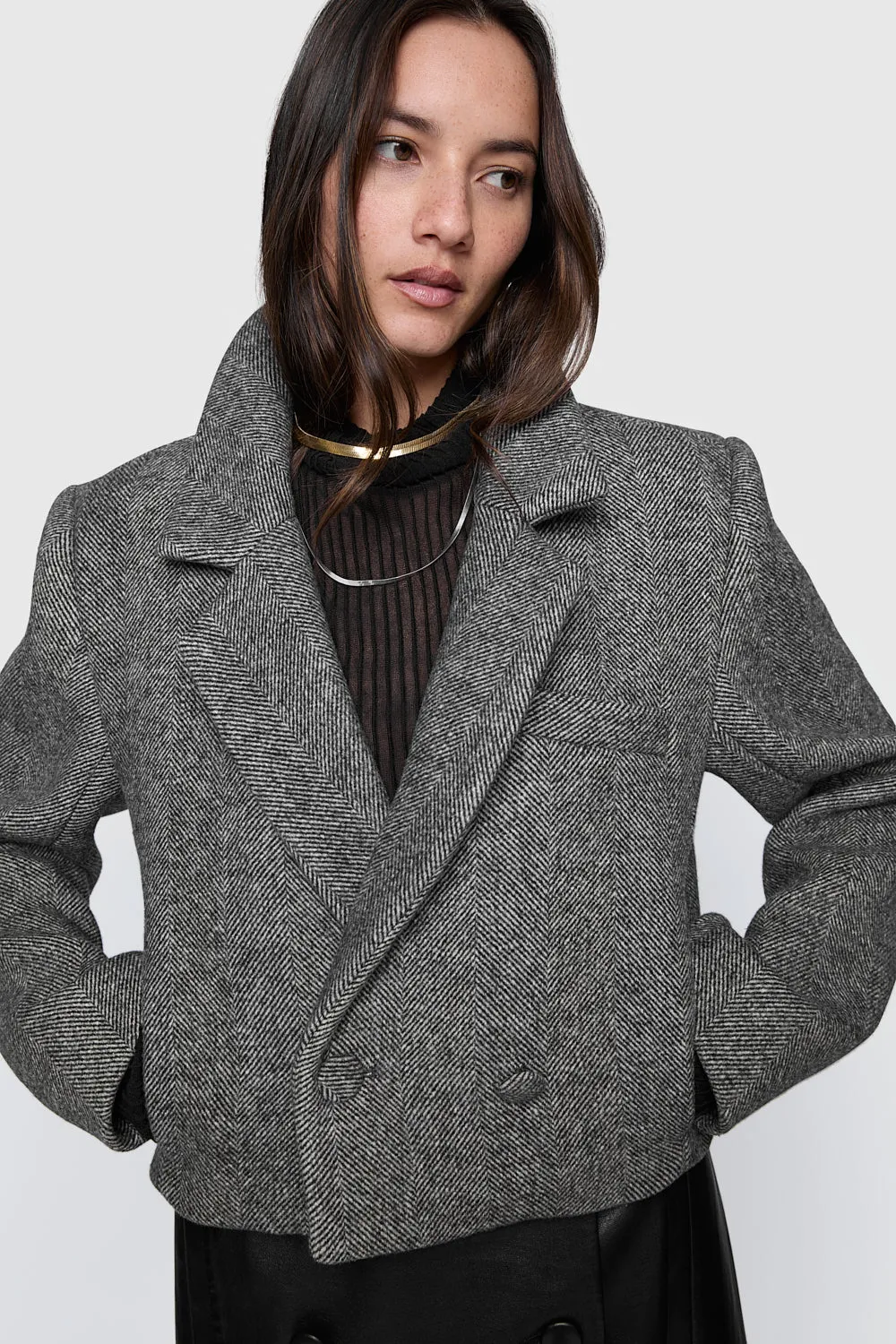 Margo Crop Coat sold by Rebecca Minkoff product image thumbnail 2