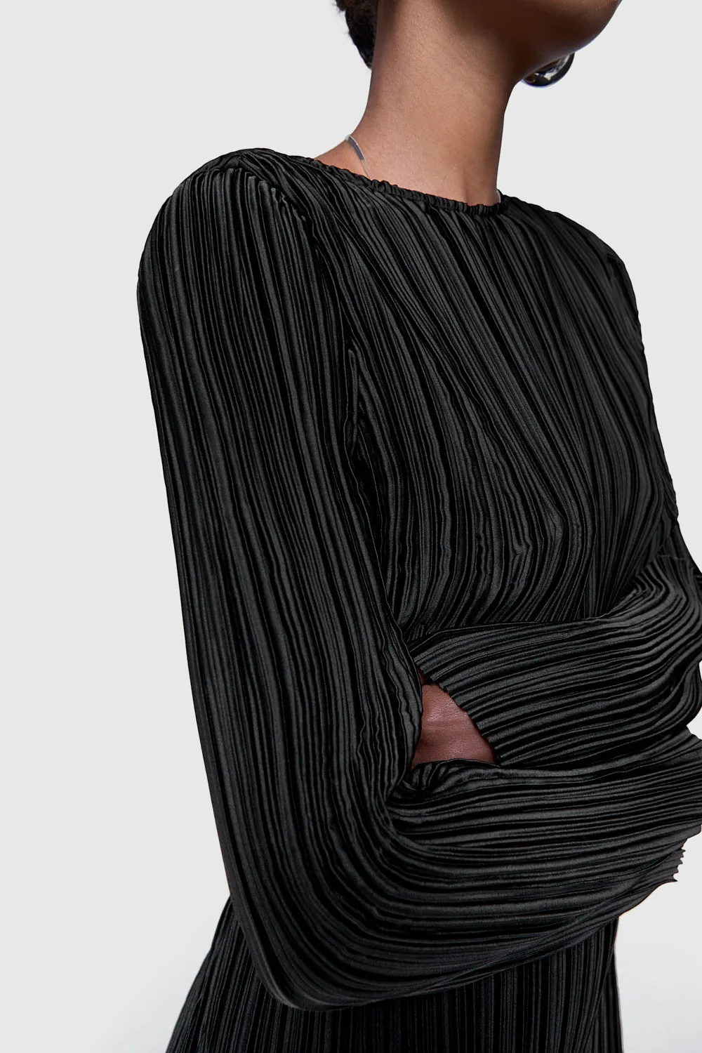 Iris Pleated Long Sleeve Mini Dress sold by Rebecca Minkoff product image thumbnail 2