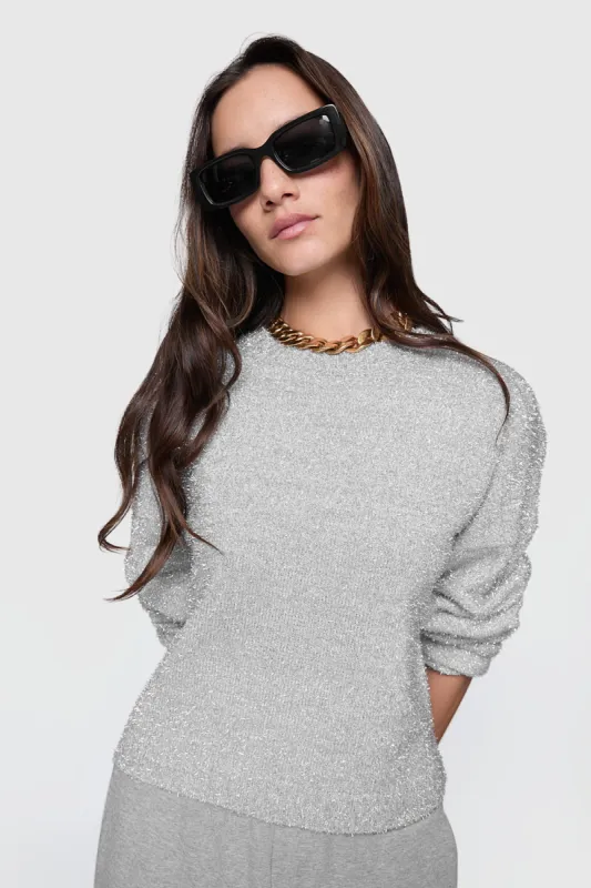 Henley Lurex Sweater sold by Rebecca Minkoff