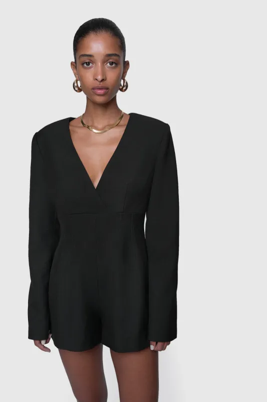 Indy Long Sleeve Romper sold by Rebecca Minkoff