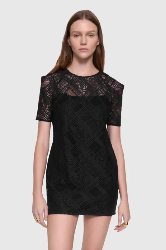 Cara Lace Short Sleeve Dress sold by Rebecca Minkoff
