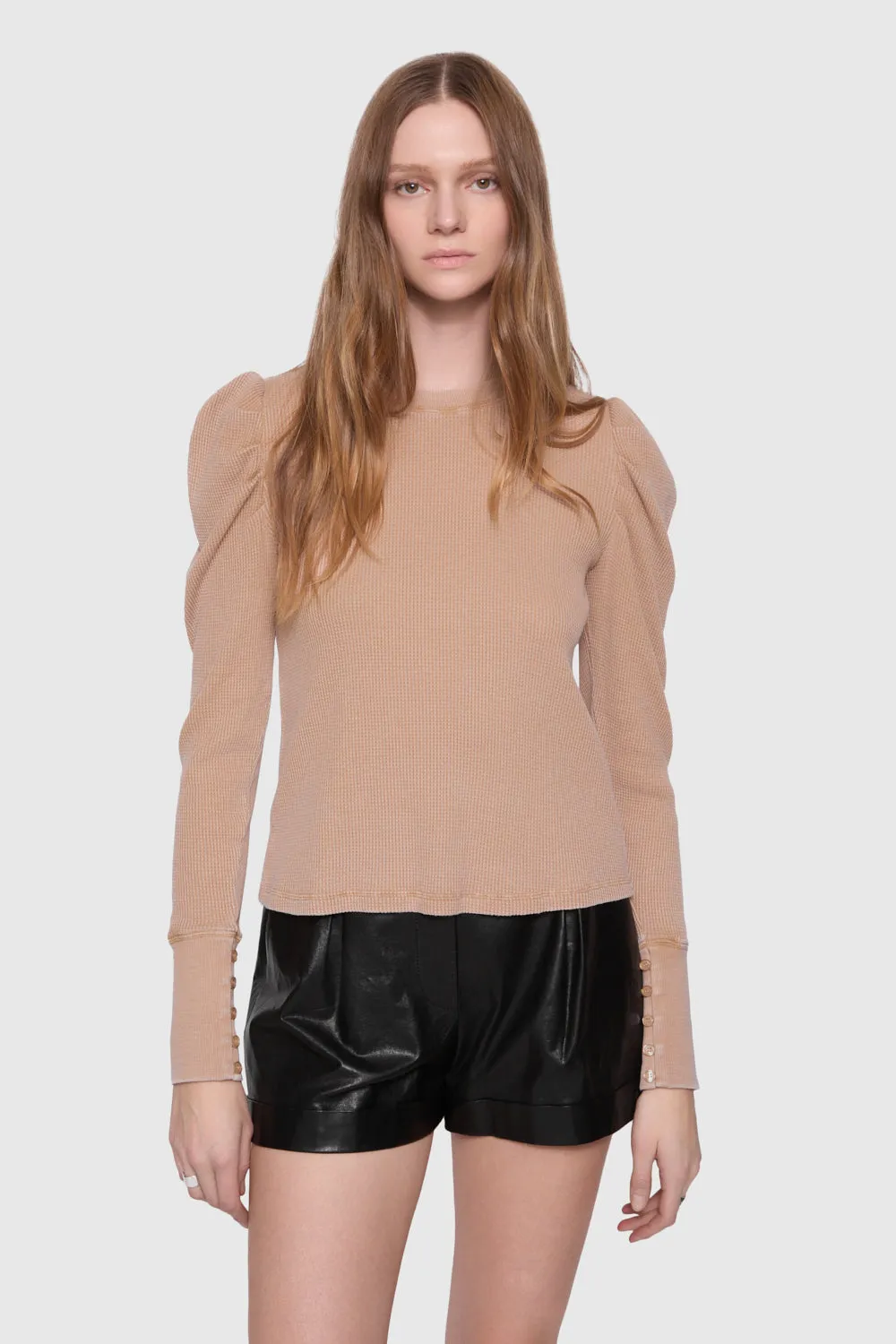 Astrid Puff Sleeve Top sold by Rebecca Minkoff
