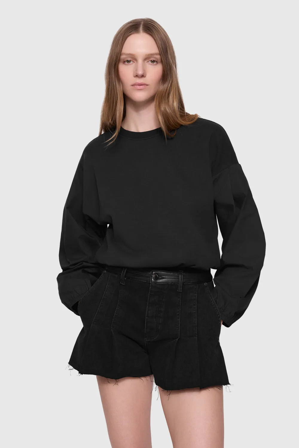 Julia Combo Long Sleeve Top sold by Rebecca Minkoff
