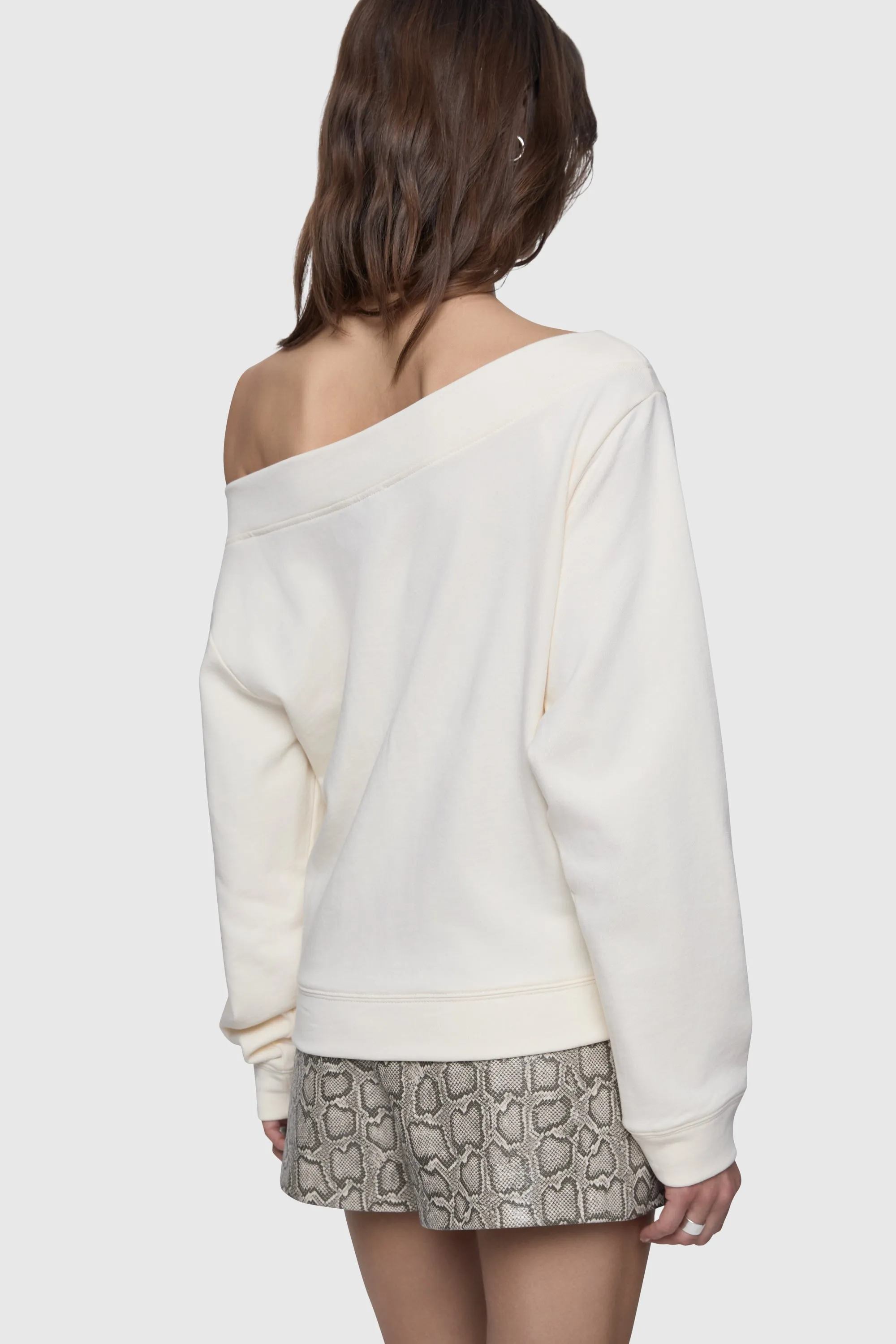 Kora Off Shoulder Sweatshirt sold by Rebecca Minkoff product image thumbnail 3