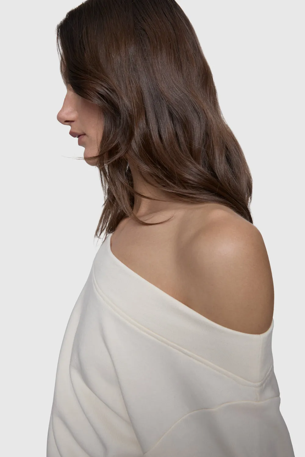 Kora Off Shoulder Sweatshirt sold by Rebecca Minkoff product image thumbnail 2