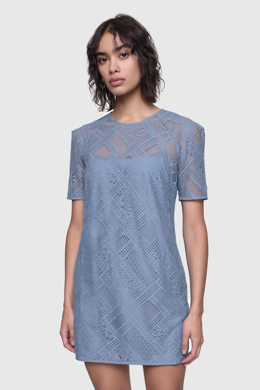 Cara Lace Short Sleeve Dress sold by Rebecca Minkoff