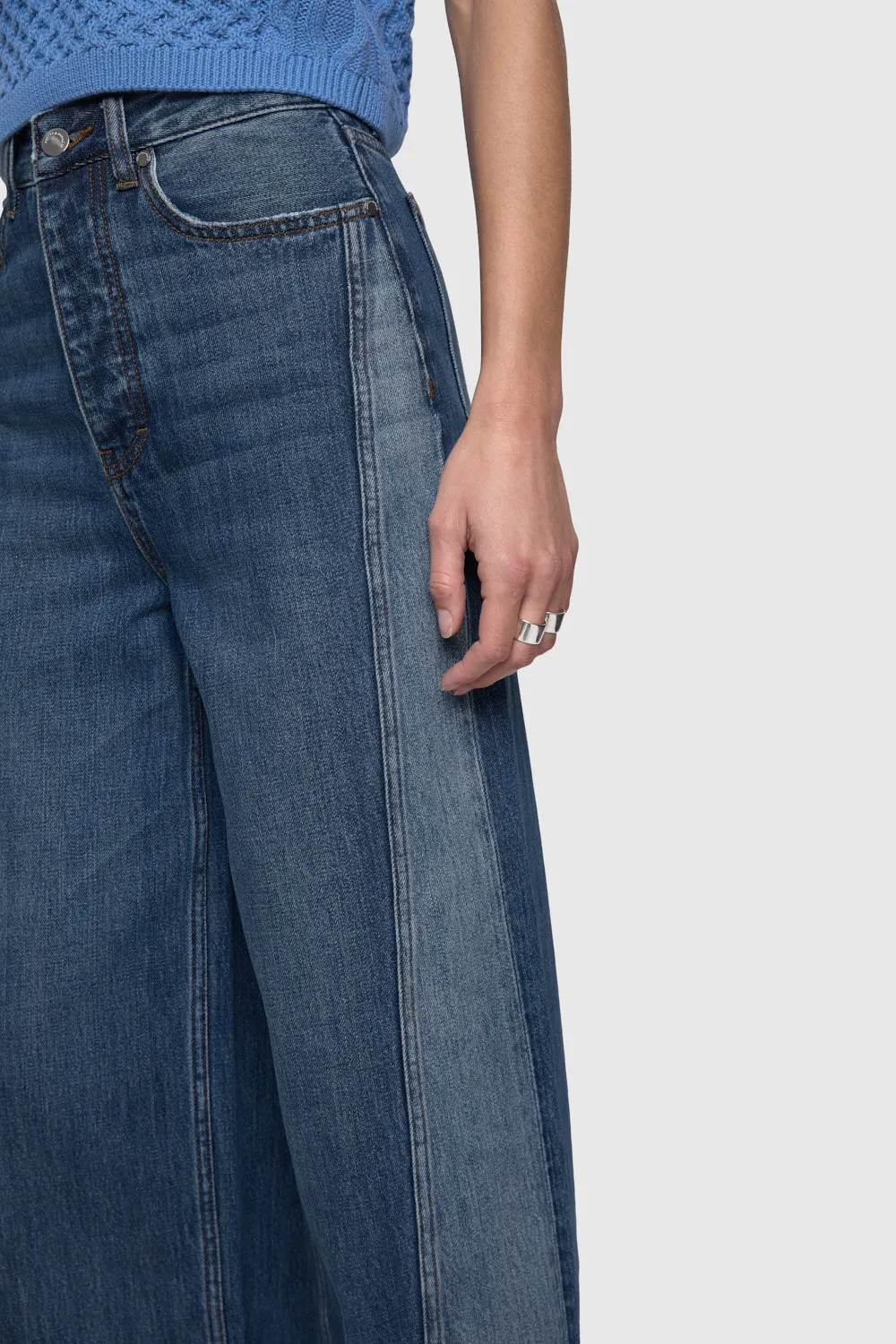 Thea Denim Wide Leg Pant sold by Rebecca Minkoff product image thumbnail 2