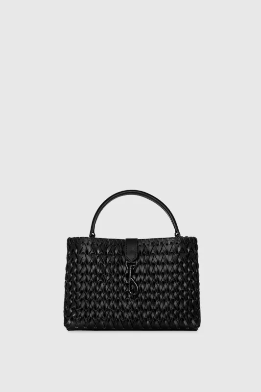 Megan Woven Top Handle sold by Rebecca Minkoff