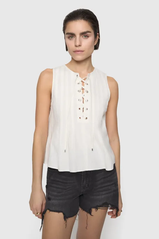 Becca Pleated Top sold by Rebecca Minkoff