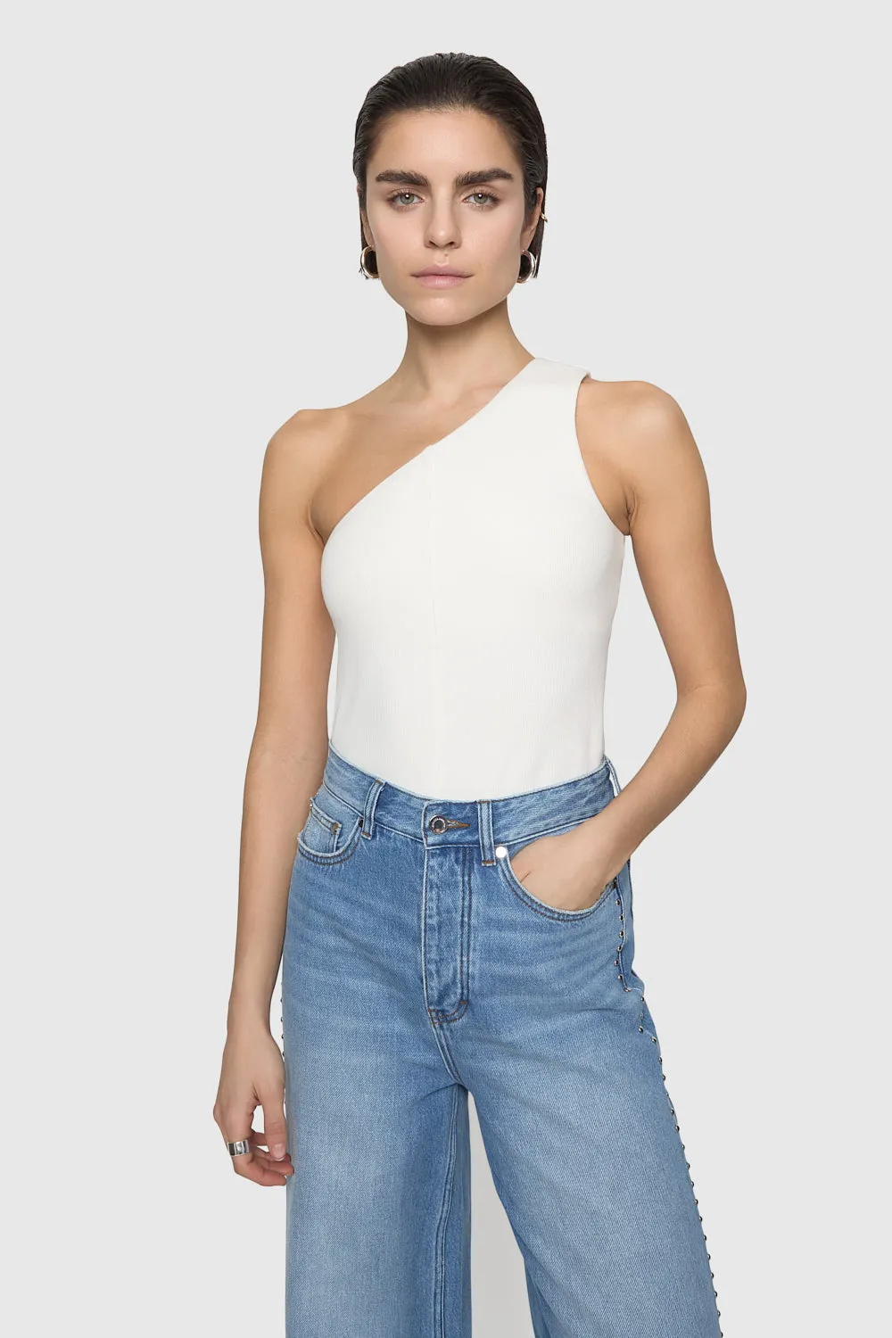 Morgan One Shoulder Top sold by Rebecca Minkoff