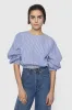 Julia Stripe Long Sleeve Top sold by Rebecca Minkoff