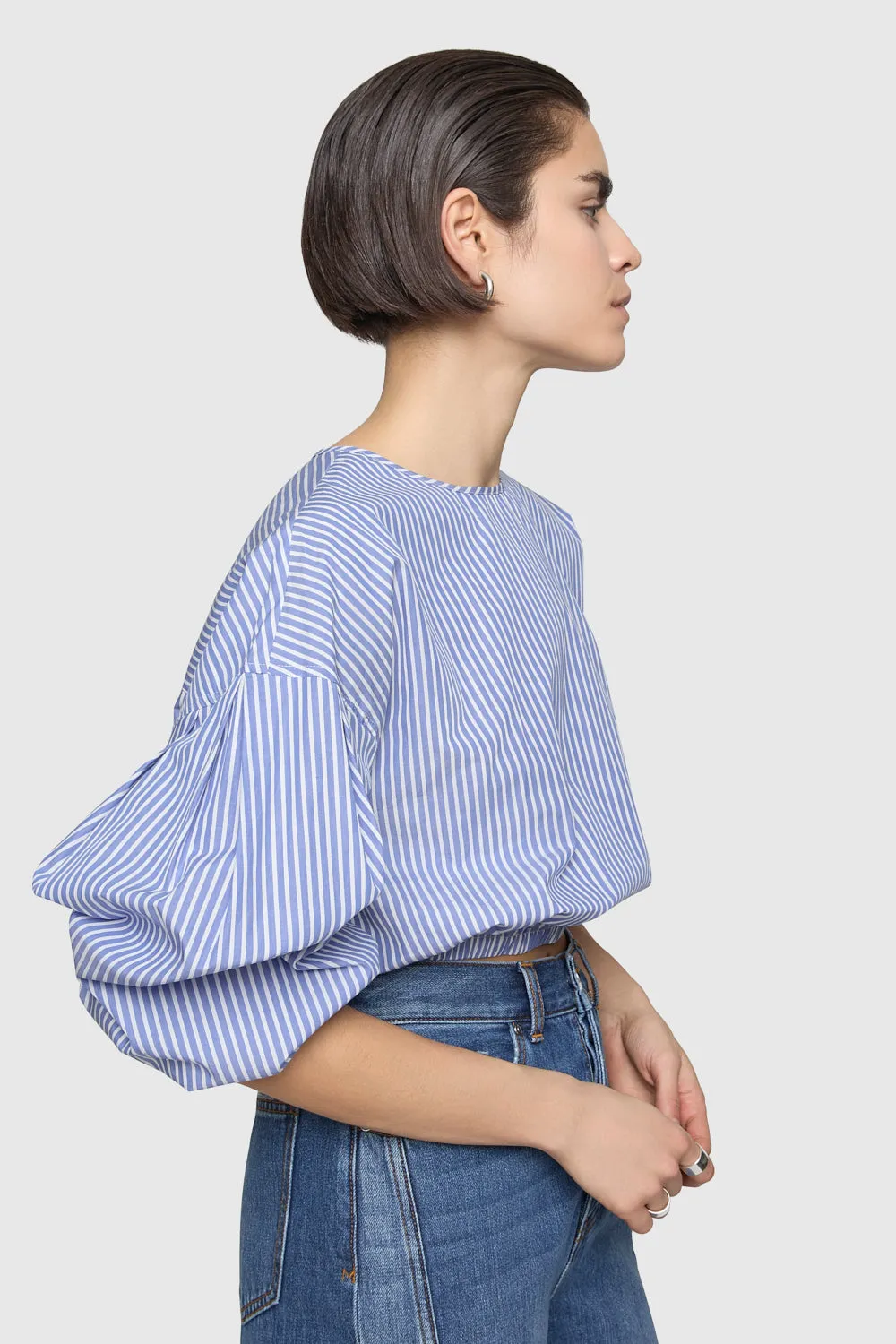 Julia Stripe Long Sleeve Top sold by Rebecca Minkoff product image thumbnail 3