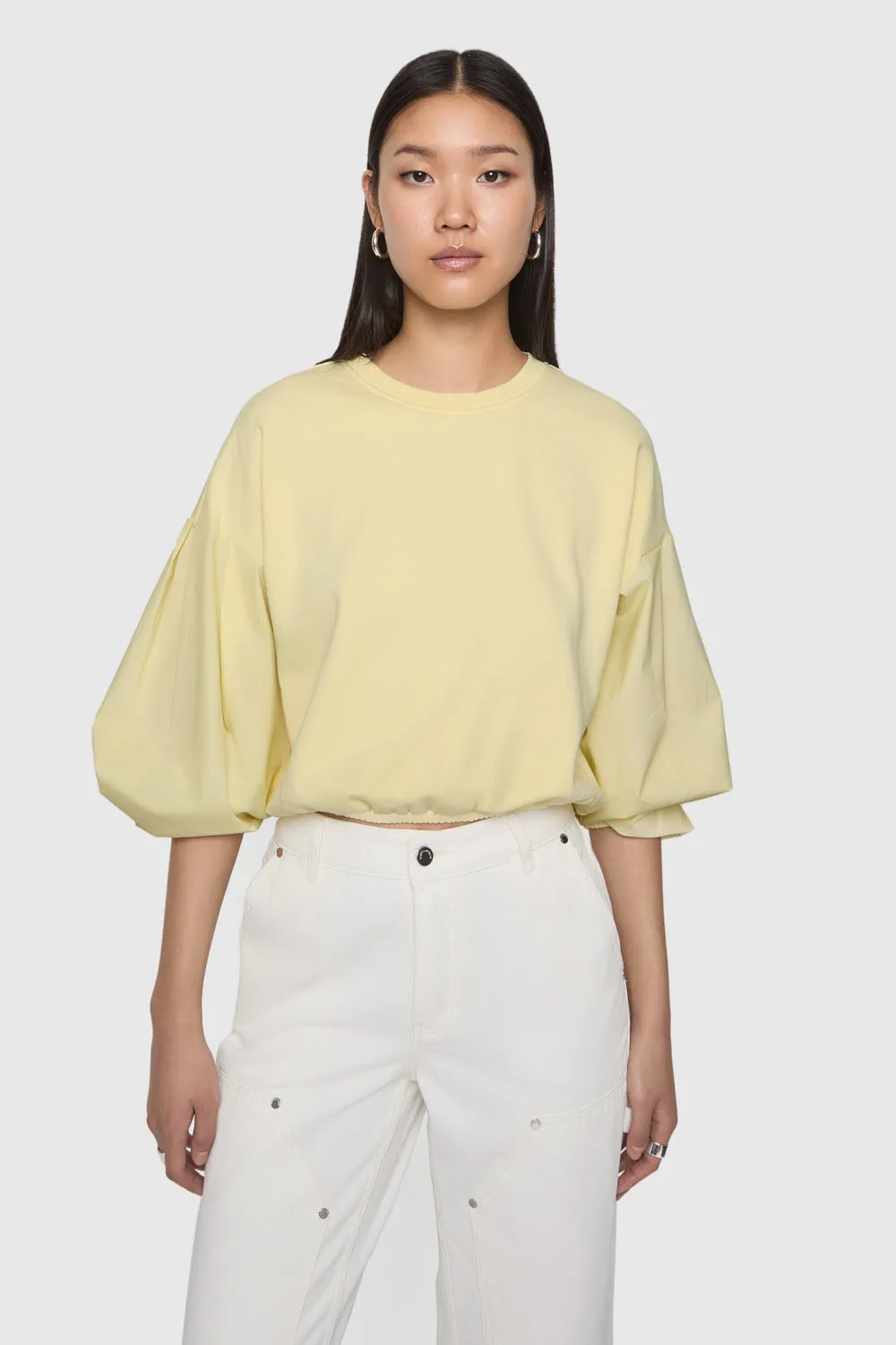 Julia Combo Long Sleeve Top sold by Rebecca Minkoff