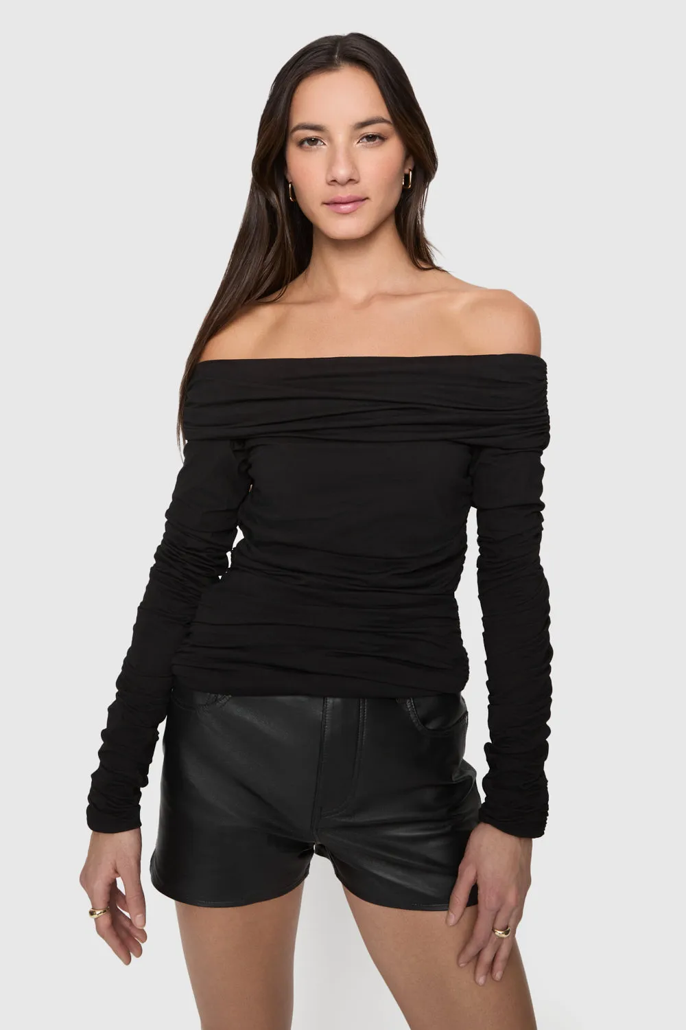 Maria Off Shoulder Top sold by Rebecca Minkoff