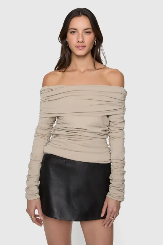 Maria Off Shoulder Top sold by Rebecca Minkoff