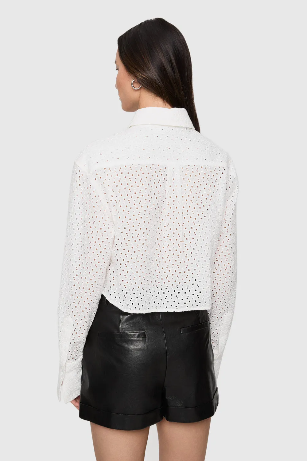 Juna Crop Eyelet Top sold by Rebecca Minkoff product image thumbnail 2