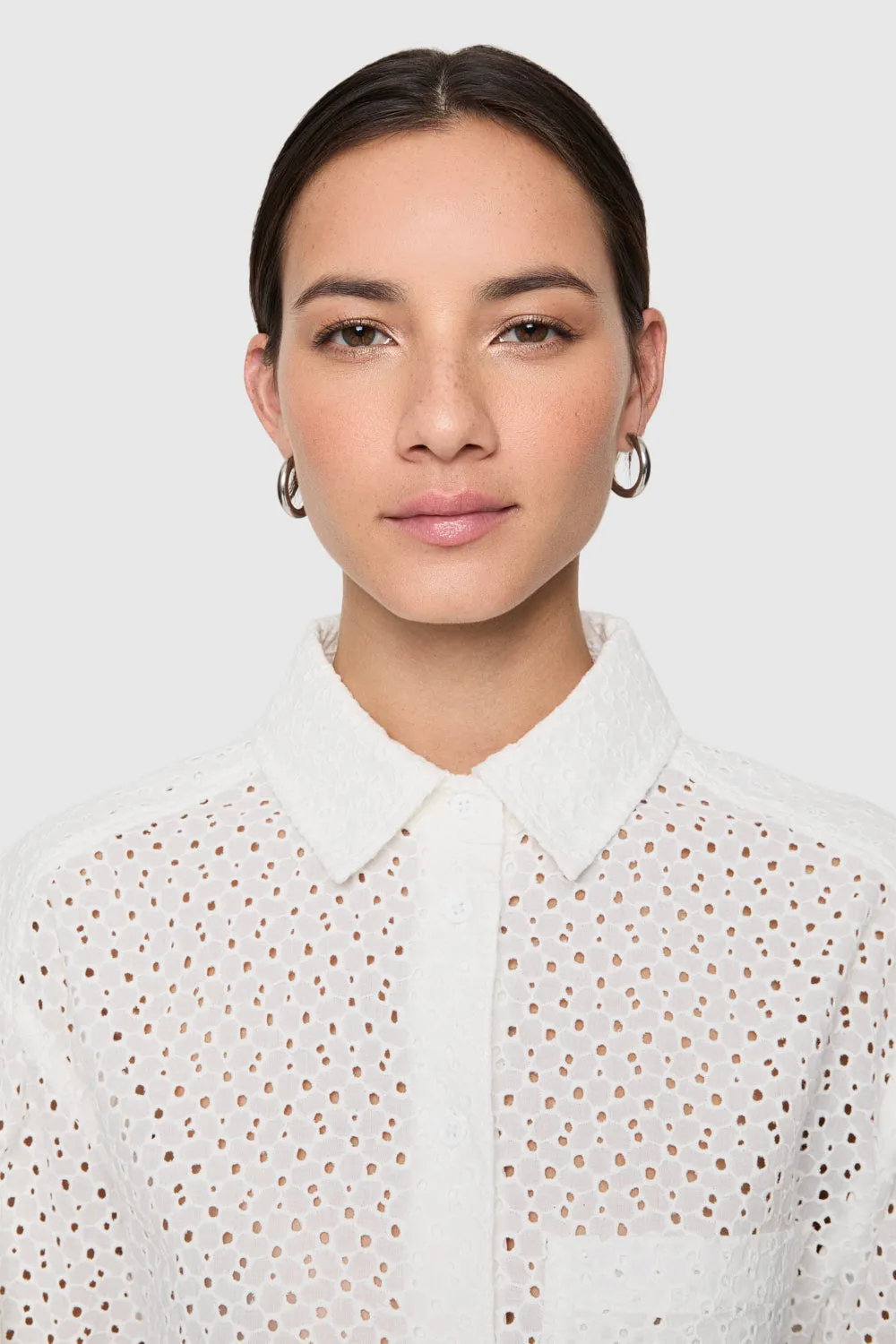 Juna Crop Eyelet Top sold by Rebecca Minkoff product image thumbnail 3