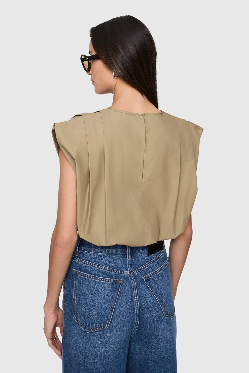 Holly Sleeveless Poplin Top sold by Rebecca Minkoff product image thumbnail 2