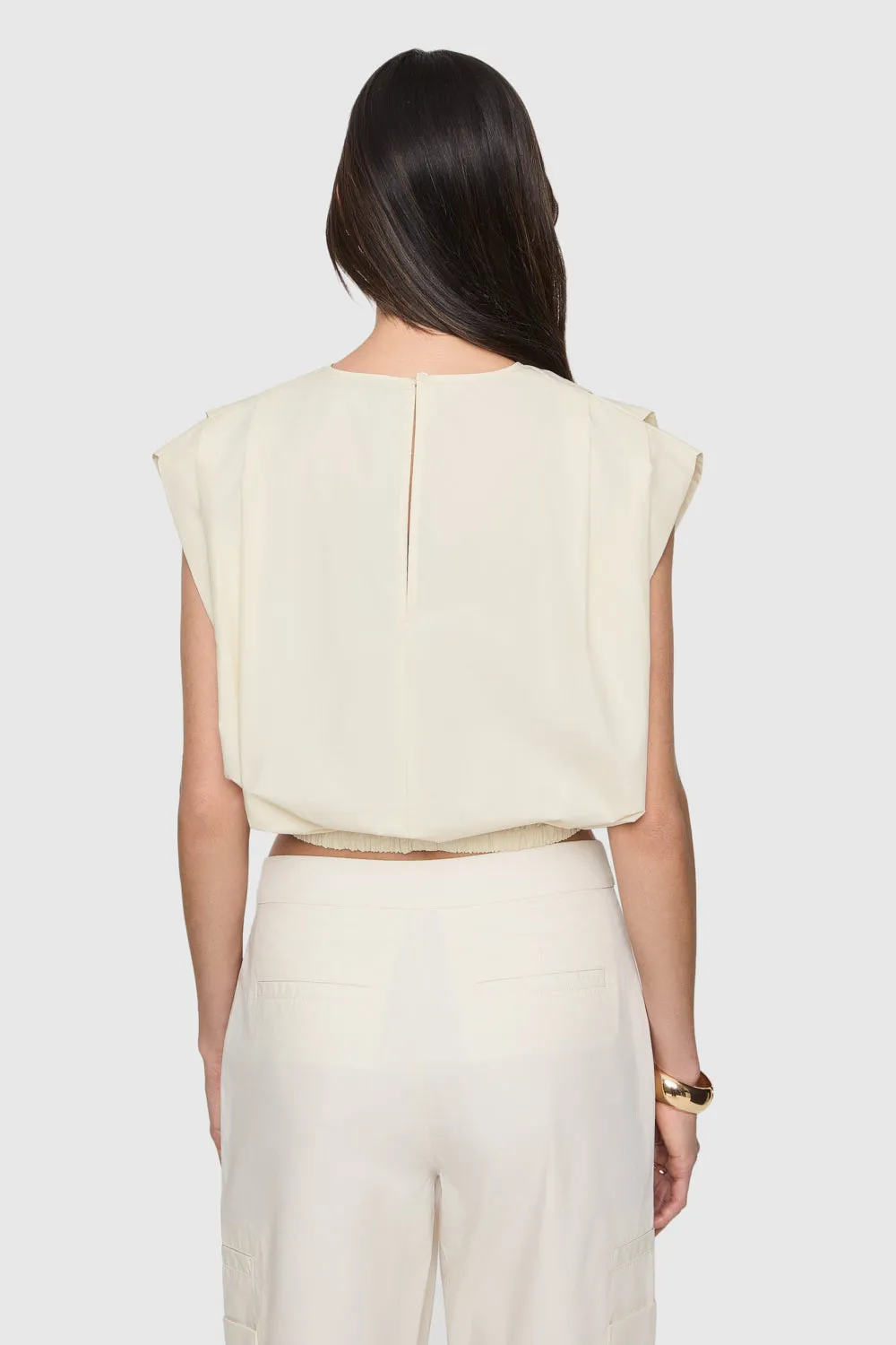 Holly Sleeveless Poplin Top sold by Rebecca Minkoff product image thumbnail 2