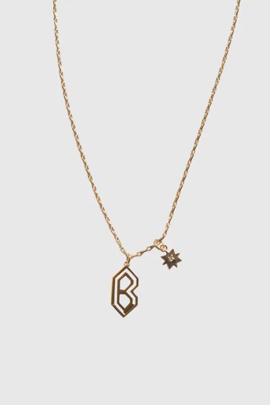 B Cut-out Initial Necklace sold by Rebecca Minkoff