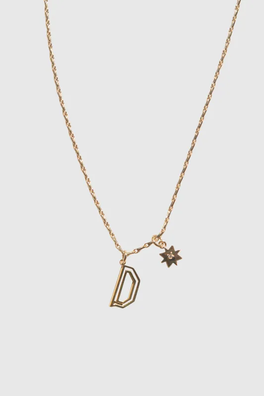 D Cut-out Initial Necklace sold by Rebecca Minkoff