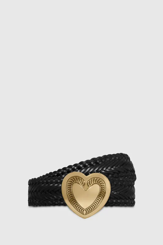 Woven Heart Buckle Belt sold by Rebecca Minkoff