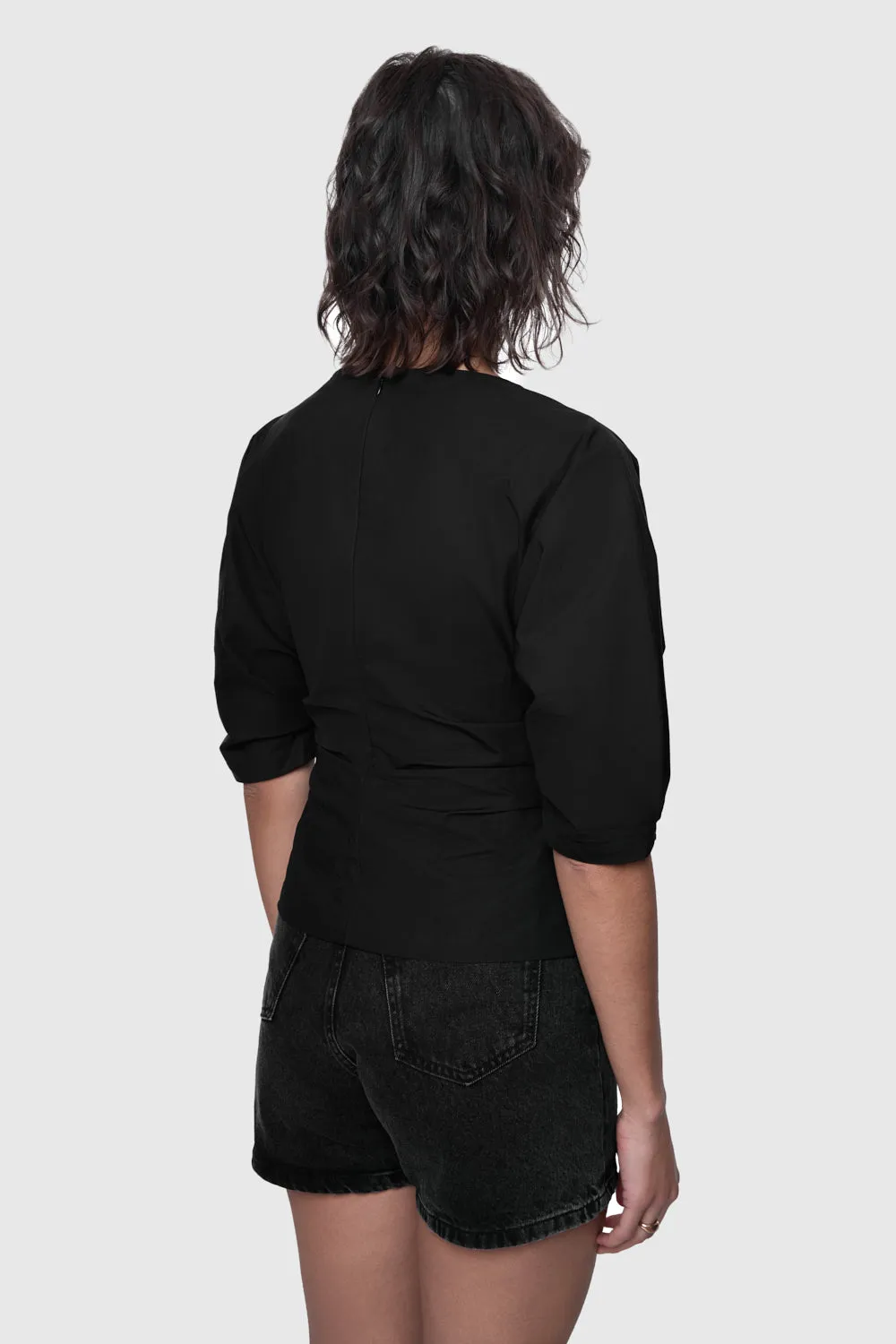 Naomi Pleated Short Sleeve Top sold by Rebecca Minkoff product image thumbnail 3