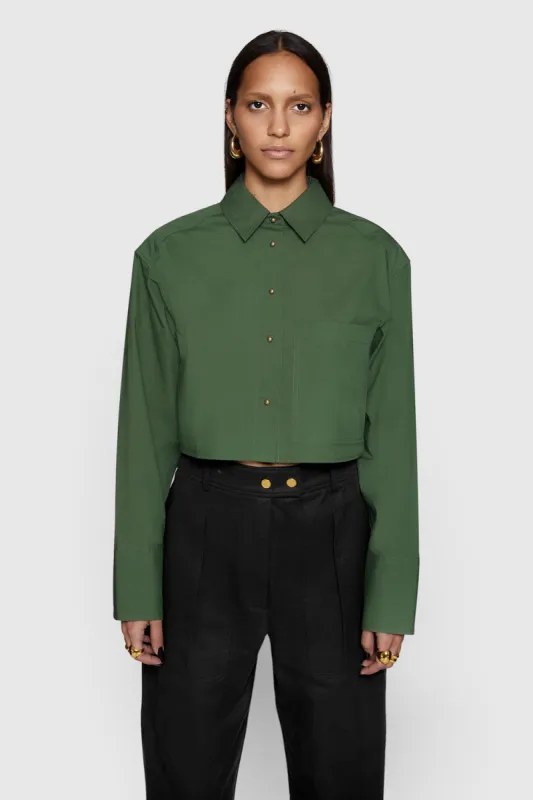 Layne Cropped Shirt sold by Rebecca Minkoff